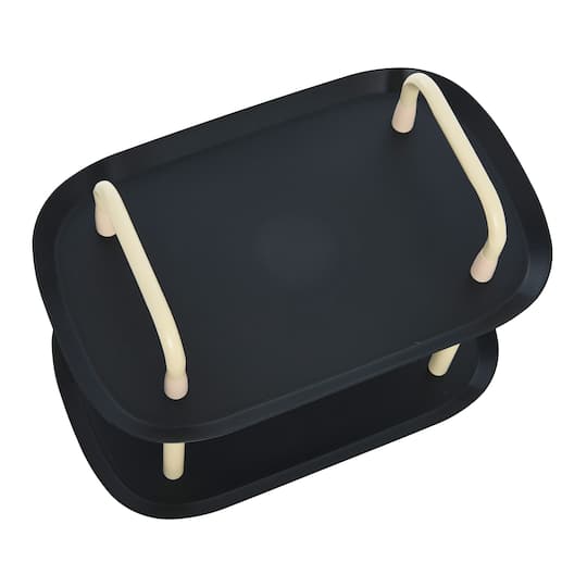 Hello Honey® Main + Mesa™ -Tier Modern Plastic and Metal Trolley